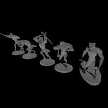 werewolf crusaders toys & games miniature tabletop 34mm 3d print model - Mito3D