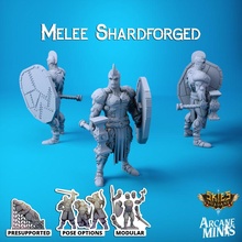 melee shardforged - artificer guilds toys & games dragons hero mini modular pirate rpg shield support sword weapon blade hammer dungeon d&d 28mm dnd melee 35mm 32mm options 5e artificer warforged eberron crew presupported pre-supported sordane supported