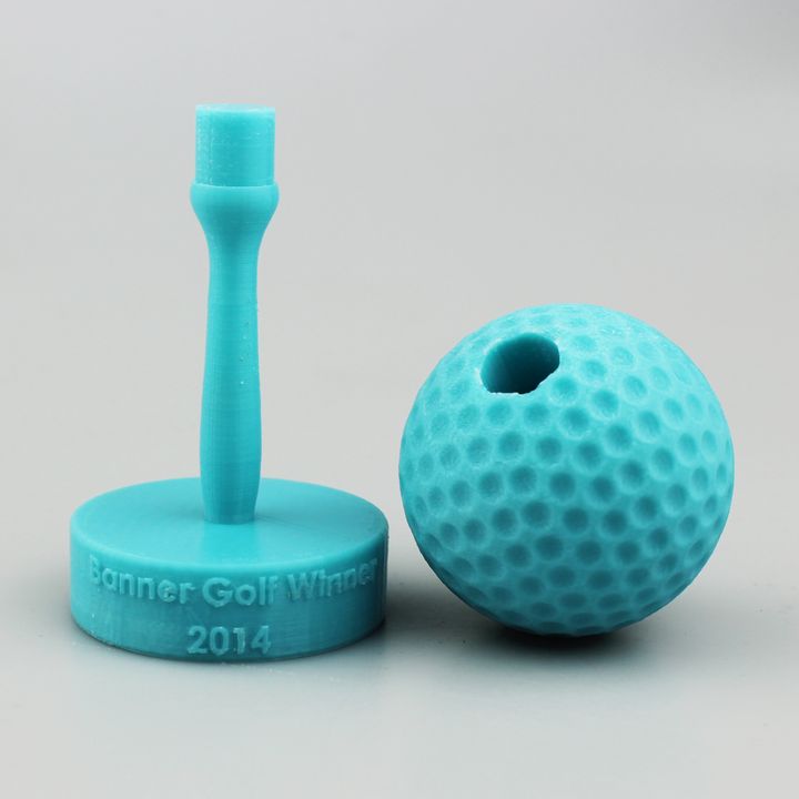 banner trofeo golf deportes aire libre logotipo 3D print model - Mito3D