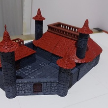 dragons castle building fantasy d&d tabletop games townbuilder townsmith dragon 3d print model - Mito3D