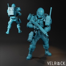 tempest guardsman rifleman 2 male presupporrted toys & games 40k guard soldier space trooper unit wargaming warhammer rifle scifi ranger wargame marine squad supported guardsmen 3d print model - Mito3D