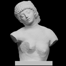 crouching bather scan bust head sculpture paris france 3dprintable bourdelle 3d print model - Mito3D