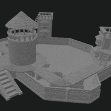 luchando pozo torre luchador constructor ciudades herrero 3d print model - Mito3D