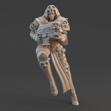 sister throne pre-supported tabletop battle future war warhammer scifi sisters bitch bolter nun 3d print model - Mito3D