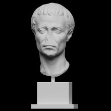 romano cabeza julio César escanear escultura mármol 3dprintable Julio 3d print model - Mito3D