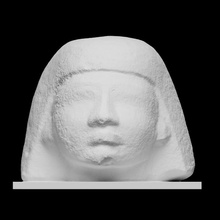 limestone unfinished head scan egyptian sculpture 3dprintable petrie 3d print model - Mito3D