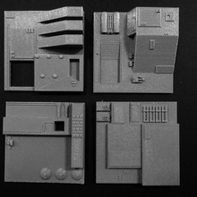 ölüm yıldızı karo 4 5 set masa üstü ayarlayın yıldız fayans 3d print model - Mito3D