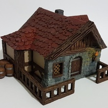 town builder - cottage house medieval rpg dnd townbuilder townsmith 3d print model - Mito3D