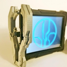 halo forerunner structure ipad holder gadgets & electronics 3d print model - Mito3D