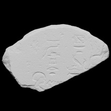 stonemason adoring hathor scan egyptian limestone 3dprintable petrie 3d print model - Mito3D