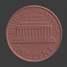 Lincoln Mémorial monnaie penny 3d print model - Mito3D