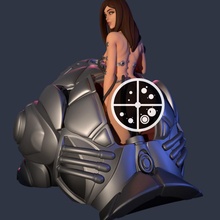 affascinante mech pilota Brandi Schermo modello anime armatura arte gioco macchina manga robot sexy spazio nudo mecha scifi fan art cyberpunk energia cyborg 3d print model - Mito3D