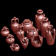 pottery model rpg terrain miniature d&d 28mm dnd bits urn scenery scatter bitz 3d print model - Mito3D