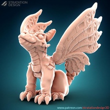 erryelle fairy dragon toys & games butterfly creature dragon fantasy rpg warhammer miniature boardgame wargame dungeon fairy dnd pathfinder 3d print model - Mito3D