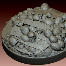 crânes Boucliers jouets Jeux bataille fantaisie tête casque bouclier squelette crâne viking guerre guerrier zombi Roche morte base 3d print model - Mito3D