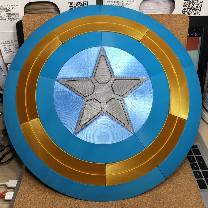 captain america's shield america 3D print model - Mito3D
