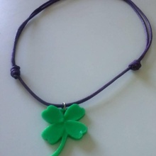 clover charm jewellery necklace 3d print model - Mito3D