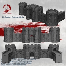 dwarves - kir badur outpost walls toys & games building terrain castle dwarf fortress 3d print model - Mito3D