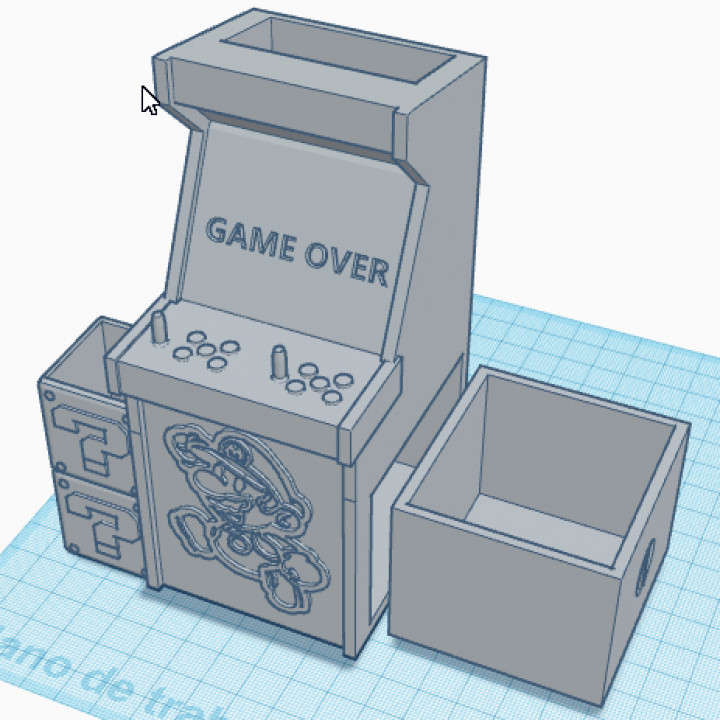 porta canetas mario 3D print model - Mito3D