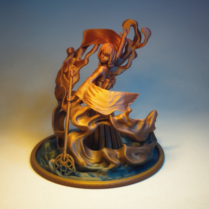 yuna brinquedos jogos arte fêmea estatueta escultura água mulher fantasia Admirador ffx 3D print model - Mito3D