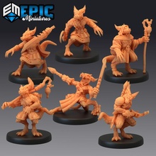kobold tribe set dragon servant dragonkin collection toys & games classic fantasy medieval monster rpg warhammer enemy tabletop dungeon encounter dnd pathfinder npc 3d print model - Mito3D