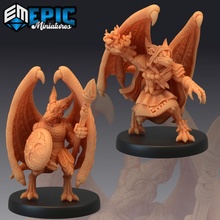 winged kobold set dragon servant flying dragonkin collection toys & games classic fantasy medieval monster rpg warhammer enemy tabletop dungeon dnd pathfinder npc 3d print model - Mito3D