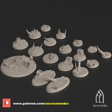 tulipa infested world 3d printing designs alien xenos spore tyranid oval bases set wargames toys & games 40k star warhammer wars predator zerg chaos infinity hive 3d print model - Mito3D