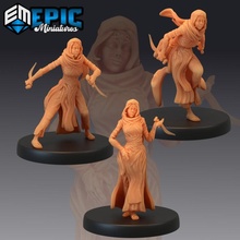 viziers assassin set female desert rogue oriental woman collection toys & games fantasy medieval rpg warhammer enemy dagger tabletop dungeon dnd pathfinder npc 3d print model - Mito3D