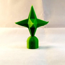 xmas tree star & garden christmas decorations 3d print model - Mito3D