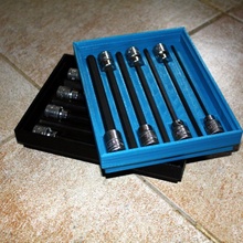 stackable storage trays allen head hex key socket sets & garden tray 3d print model - Mito3D