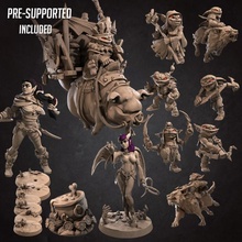 february 2021 release - goblins toys & games archer boss creature goblin hero king monster mount pig wizard assassin exotic ranger succubus patreon pyro mounted half-orc artificer 3d print model - Mito3D