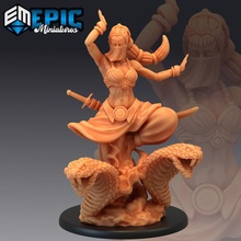 dao büyü Dünya temel cin oryantal kadın oyuncaklar oyunlar fantezi Ortaçağa ait canavar rpg taş Warhammer Kadın kum yılan düşman masaüstü zindan 3d print model - Mito3D