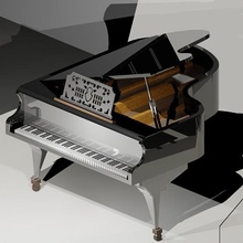 grand piano architecture model music scale modeling tiles mockup mock-up 3d print model - Mito3D