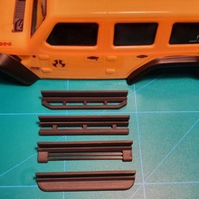 steps axial scx24 jeep wrangler jlu bar running boards 3d print model - Mito3D
