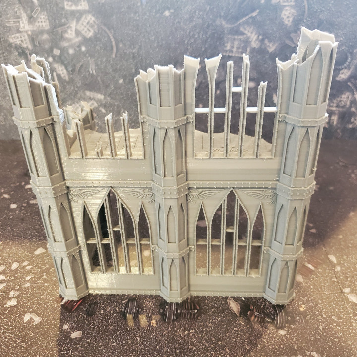 wargaming imperial building windows 40k terrain warhammer ruin 3D print model - Mito3D