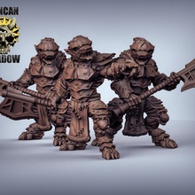 armoured wolfen pre supported toys & games armor fantasy rpg wolf dungeonsanddragons werewolf dnd pathfinder ttrpg presupported 3d print model - Mito3D
