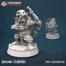 snow goblin archer toys & games dragon dungeons bow dnd frost rime 3d print model - Mito3D