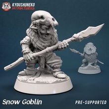 snow goblin spearmen toys & games dragon dungeons spear warhammer dnd 3d print model - Mito3D