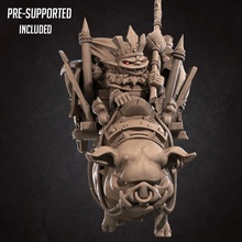 goblin king toys & games boss mount pig hunter boardgame tabletop rider meat dnd pathfinder 3d print model - Mito3D
