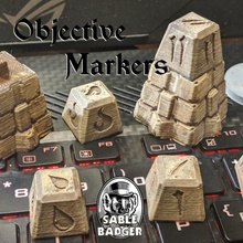 stone objective makers - modular marker tabletop d&d frostgrave 3d print model - Mito3D