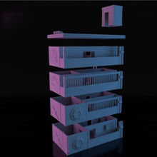 apartamento edifícios mobiliário cyberpunk legado brinquedos jogos cidade terreno Shadowrun cyberpunkred cibernético mobiliado 3d print model - Mito3D