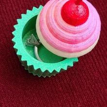 cupcake scatola deserto Conservazione Tesoro vano gioielleria 3d print model - Mito3D
