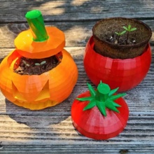 domates balkabağı Kutu Bahçe bitki tencere kabak sebzeler takı 3d print model - Mito3D