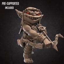 goblin archer toys & games hunter boardgame bow tabletop dnd pathfinder goblins pf 3d print model - Mito3D