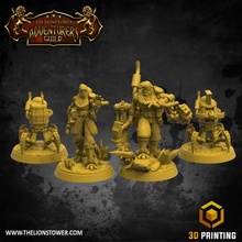 32mm scale artificer team spider drones including pre-supported toys & games dungeonsanddragons tabletop wargame pathfinder tinkerer npc playercharacter artificers 3d print model - Mito3D