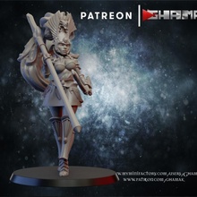 alto elfo maide capo supporto pronto draghi dungeon fantasia warhammer miniatura martello gioco guerra esploratore 3d print model - Mito3D