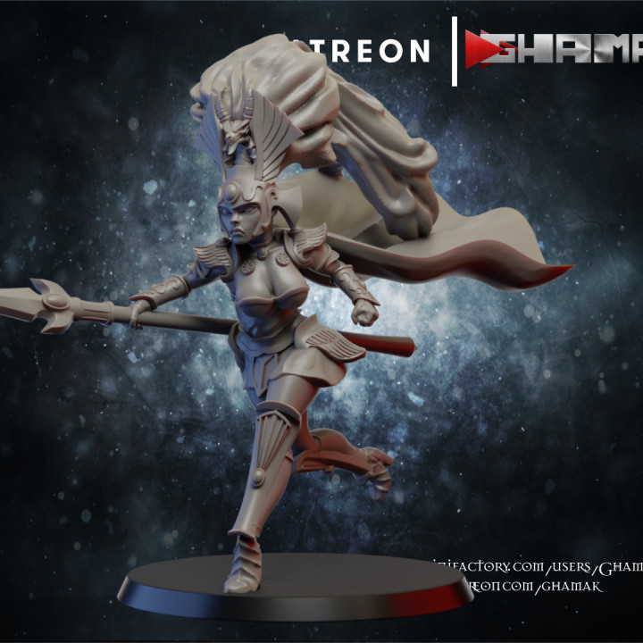 alto elfo fanciulla 3 supporto pronto draghi dungeon fantasia warhammer martello dnd esploratore waegame 3D print model - Mito3D