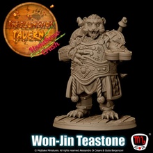 won-jin teastone panda warrior love presupported toys & games love panda warrior miniature asian presupported