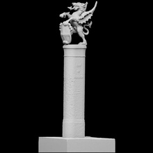 Londra Drago barbacane scansione 3dprintable cc0 3d print model - Mito3D