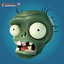 crooked teeth brain game mobile plant tower zombie video dead defense 3d print model - Mito3D